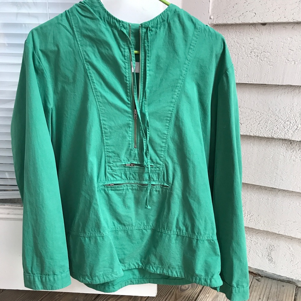 Green J.Crew Hooded Pullover